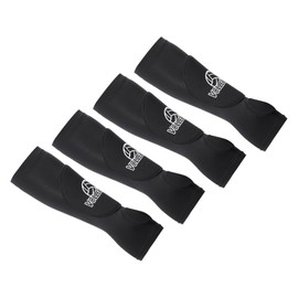 PATIKIL Volleyball Arm Sleeve, 4 Pcs Passing Forearm Sleeves with Protection Pads Thumbhole Arm Guards for Youth Men Women, Black