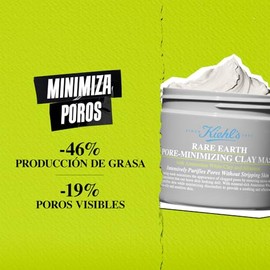 Kiehl’s - Rare Earth Pore-Minimizing Clay Mask, Mascarilla Facial con Arcilla Amazónica, Minimiza los Poros, Desintoxica y Purifica la Piel, Reduce la
