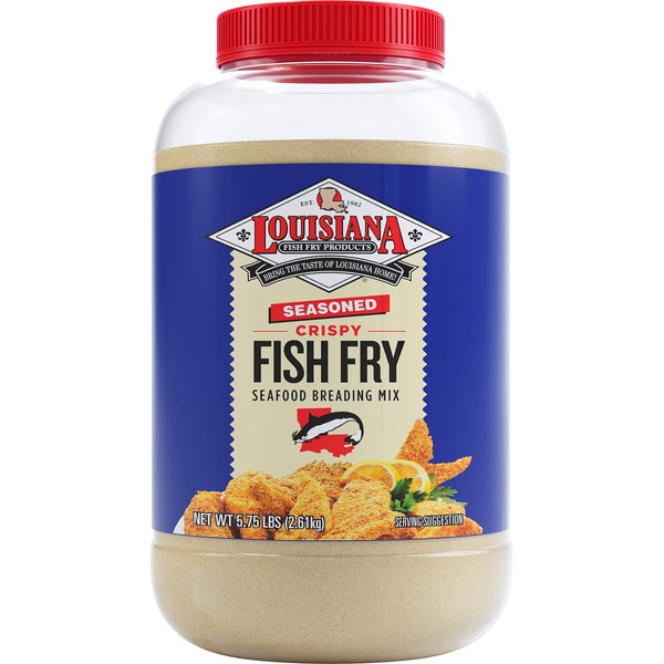 Louisiana Fish Fry Gallon Seasoned Crispy Fish Fry Seafood Breading Mix - 5.75 lbs.