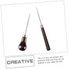 COHEALI 2pcs Perforating Leather Awls with Gourd Wooden Handle for
