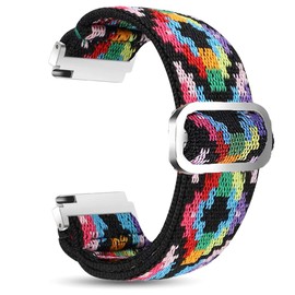 IDW13,IDW16,IDW19 Smartwatch Bands, Lamshaw 22mm Stretch Elastics Nylon Adjustable Replacement Strap Accessories for Men & Women Compatible for TOOBUR,TEMINICE,VRPEFIT,Konitee,Gydom,Faweio IDW13 Watch