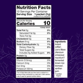 Host Defense MycoBrew Coffee - Instant Drink Mix - Includes Lion's Mushroom - Drink Mix with 100% Arabica Instant Coffee - Awaken and Activate, 10 Packets (10 Servings)