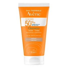 Protector Solar Facial Dermatológico con Color Avene Cleanance FPS50+ Bloqueador Solar Facial para Piel Seca y Sensible Protección UVA UVB Tono Natura