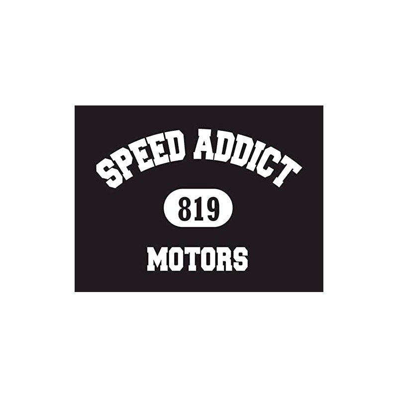 SPEED ADDICT 819 COLLEGE LOGO RINGER T-SHIRT BLACK x GRAY