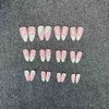 Pack of 24 French V-Shaped False Nails Flowers Flame Line