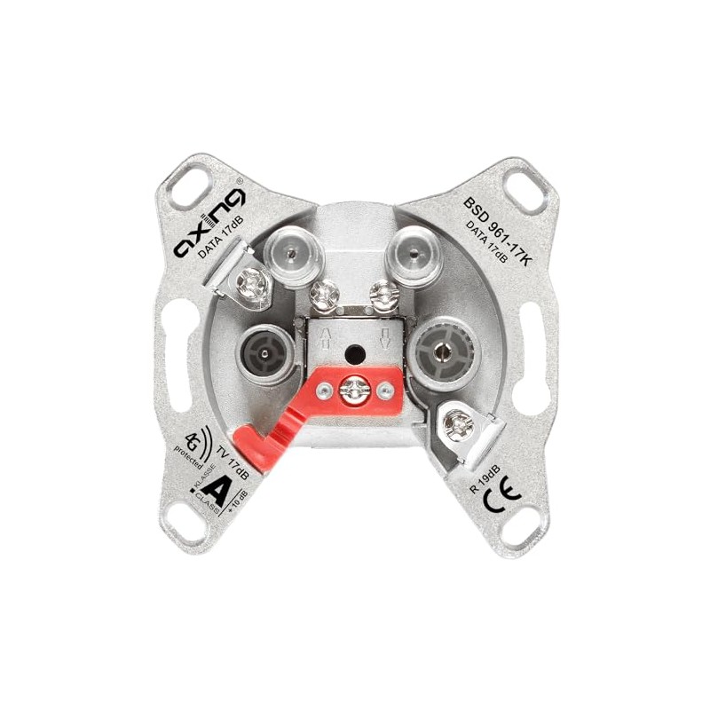 Axing BSD 961-17K Antenna Socket Data, TV, VHF, Flush-Mounted Through