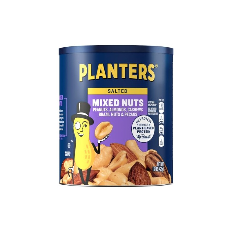 Planters 01670 Mixed Nuts, 15oz Can