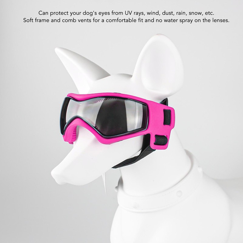 Dog Goggles UV Protection Adjustable Strap Soft Frame Waterproof Anti