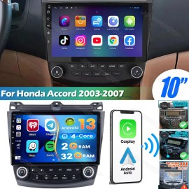 Unbranded For 2003-2007 Honda Accord 7 Apple CarPlay Android 13 Car Stereo Radio GPS Wifi