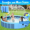 BerrysParadise Foldable Dog Pool with Sprinkler, 87 in Extra Large