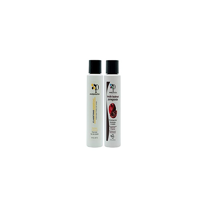 Pomegranate Medium Strength Keratin Treatment with Clarifying Shampoo 16oz by
