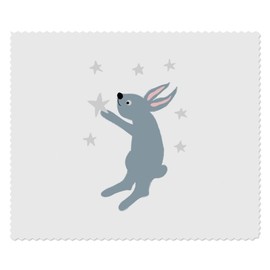 Azeeda 2 x 'Kaninchen hält einen Stern' Mikrofaser-Objektiv- / Brillenreinigungstücher (LC00029730)