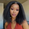 Fereowth 13x4 Lace Front Wig Yaki Kinky Straight Human Hair
