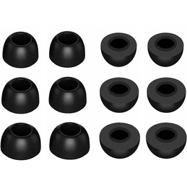 ALXCD Foam Eartips Compatible with Beats Studio Buds +, S/M/L 3 Sizes 6 Pairs Soft Memory Foam Tips Earbuds Replacement Tips Foam, Compatible with Beats Studio Buds+ 2023, 6 Pairs Black