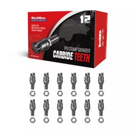 MechMaxx ( 1 Pack / 12 Pcs ) Teeth and Nut for PTO SG24 Stump Grinder