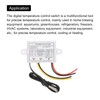 sourcing map 2 Pack XH-W3002 10A AC 110-220V Digital LED