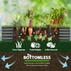 A ANLEOLIFE 6X2X1.5 ft Galvanized Raised Garden Beds Outdoor, Oval