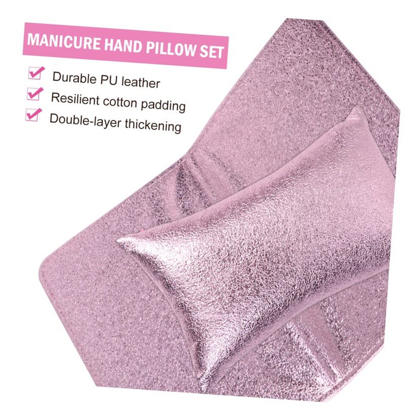 Ipetboom Nail Accessories Set 2pcs Foldable Hand Pillow Pu Leather