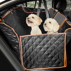 QUYDDC Dog Car Seat Cover 100% Waterproof, Dog Seat Cover with Side Flaps from Scratching, Keeping Car Pristine Clean, Non-Slip Pet Seat Covers, for Car,Trucks Suvs Machine Washable 59" W x 65" L