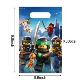 Shifigril 30Pcs Ninja Party Gift Bags, Birthday Decoration Gift Bags Ninja Birthday Party Decorations Pack