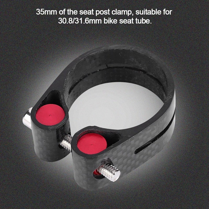 35mm Carbon Fiber Mountain Bike Bicycle Seat Post Clamp Quick