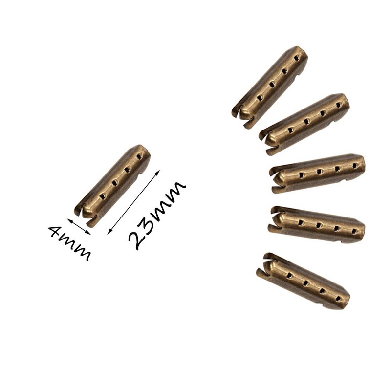 Gotetiso Shoelaces 200 Pieces Metal Replacement Tips for Shoelaces Lace