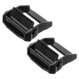 PATIKIL Zinc Alloy Webbing Cam Buckle, 2 Pack Press Cam Flap Buckles Ratchet Tie Down Strap for 38 mm/1-1/2 Inch Webbing Strap, Black