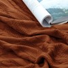 Aormenzy Dark Terracotta Knit Throw Blankets Cable Knit Decorative Throw