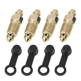 F FIERCE CYCLE 4 pieces M10 x 1 mm bleed screw with dust cap, hollow screw, exhaust screw for motorcycle master brake cylinder