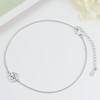 Rose Flower Ankle Bracelet for Women, 925 Sterling Silver Charm