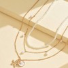 Starfish Necklace Gold Beach Jewelry for Women Pearl Seashell Necklace