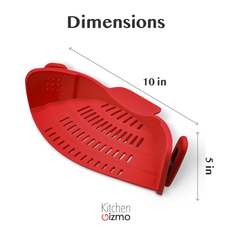 Kitchen Gizmo Snap N Strain Silicone Pot Strainer - Adjustable