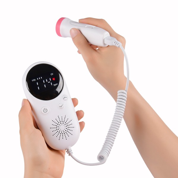 Household Fetal Doppler Prenatal Heart Monitor LCD Display Fetus-voice Meter
