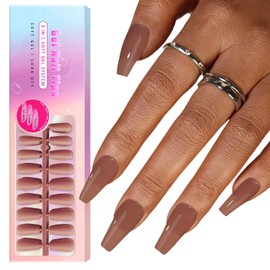 Sxvme Uñas Postizas De Gel En Forma De Ataúd Largas, Uñas Postizas De Gel Suave, 300 Unidades, Uñas Postizas De Gel Precoloreadas En Color Malva, Uñas Postizas De Ge Ataúd Largo Color Malva 0,3 Onza