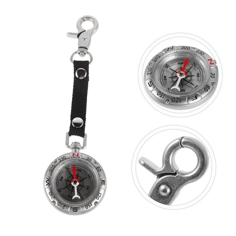 BESPORTBLE Compass Keychain Hunting Handheld Camping Outdoor Compass Pocket Engraved