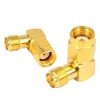 BOOBRIE RPSMA Connector (Reverse Polarity SMA) L-Shaped RF Coaxial Converter