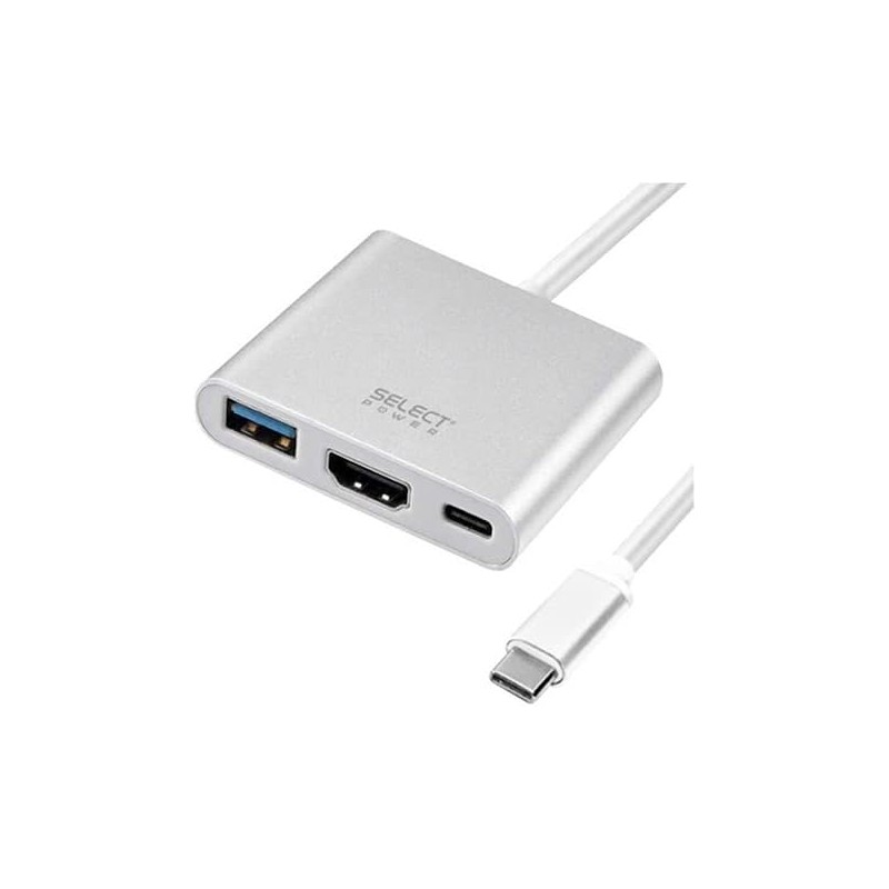 Select Sound Adaptador USB C a HDMI, 3 en 1