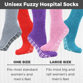 5/6 Pares Calcetines De Hospital Antideslizantes Debra Weitzner, Calcetines Con Agarre De Zapatilla Difusa Para Mujeres y Hombres