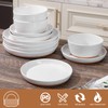 Yinshine Ceramic Dinnerware Sets for 4, 12 Pieces Porcelain Plates