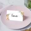 Yellow Roses Place Cards, Set of 25 Floral Tent Name