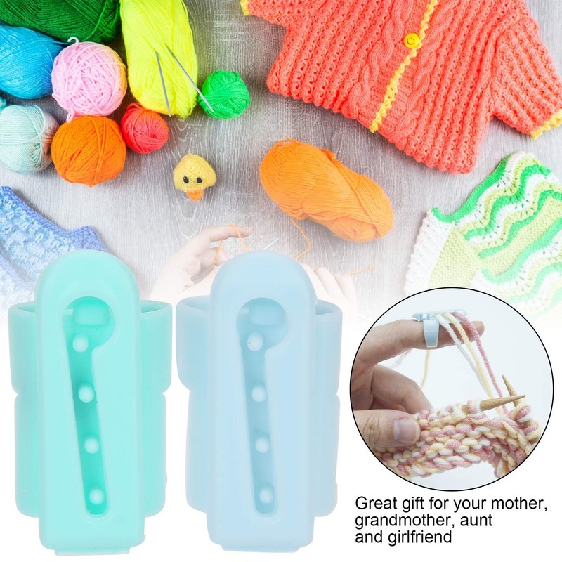 4 Pieces Yarn Guide, Guide Knitting Finger Holder, Plastic Yarn