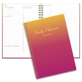 Daily Planner Undated - 80 days Day To Do List Notebook with Hourly Schedules, 5.9"x 8.6", Aesthetic Planner Organize Tasks and Appointments,A5 Agenda Planner for Work, School & Office