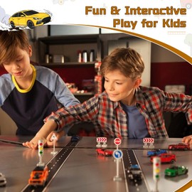 Wall Safe Car Road Tape for Kids – 3.94 Inch Wide Easy Peel No Residue Track, Floor & Wall Safe Raceway Stickers for Toy Cars, Birthday Party Decorations （78.74inch ﻿