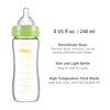 Matyz Glass Breastmilk Baby Feeding Bottle with Nipple, 4 Pack,