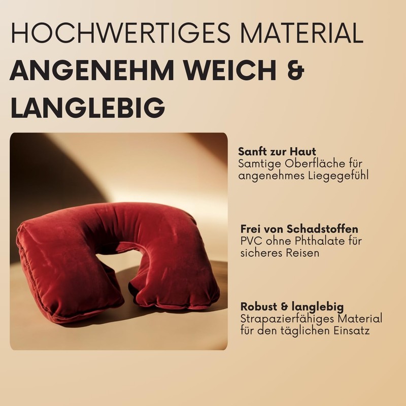 Preiswert & Gut 3 x Inflatable Travel Pillow Neck Pillow