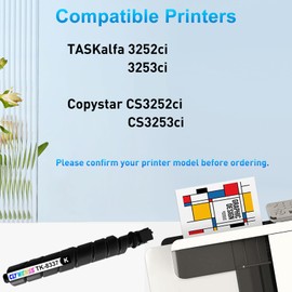 CLYWENSS Compatible TK8337 Black Toner Cartridge Replacement for Kyocera TK-8337 TK8337K TK-8337K Works for Taskalfa 3252ci 3253ci CS3252ci CS3253ci Printer (Black, 1-Pack)
