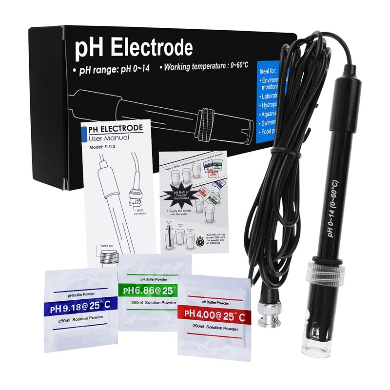 GAIN EXPRESS 0-14 pH Electrode Probe BNC Connection, 300 cm