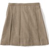 Lands' End Uniform Box Pleat Skirt Below The Knee Khaki