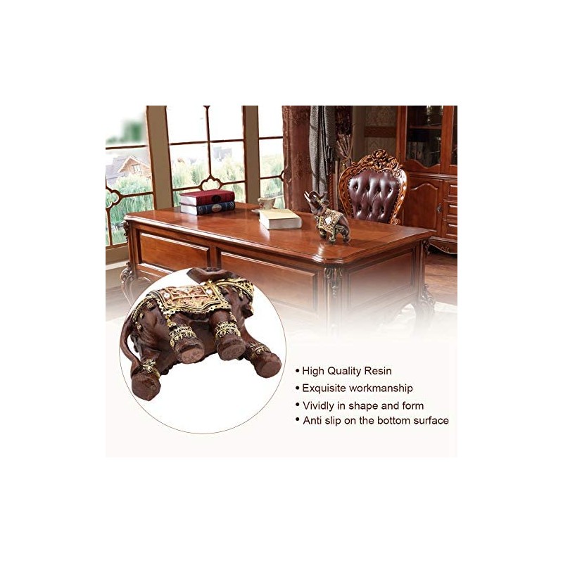 1pc Lucky Wealth Elephant, Ornaments Statue Sculpture Feng Shui Wood