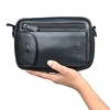 Leather Wrist Bag for Unisex Made of Cowhide Leather 21-